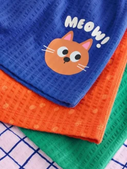 Bleu/vert - Lot de 4 shorts (3 mois à 7 ans)