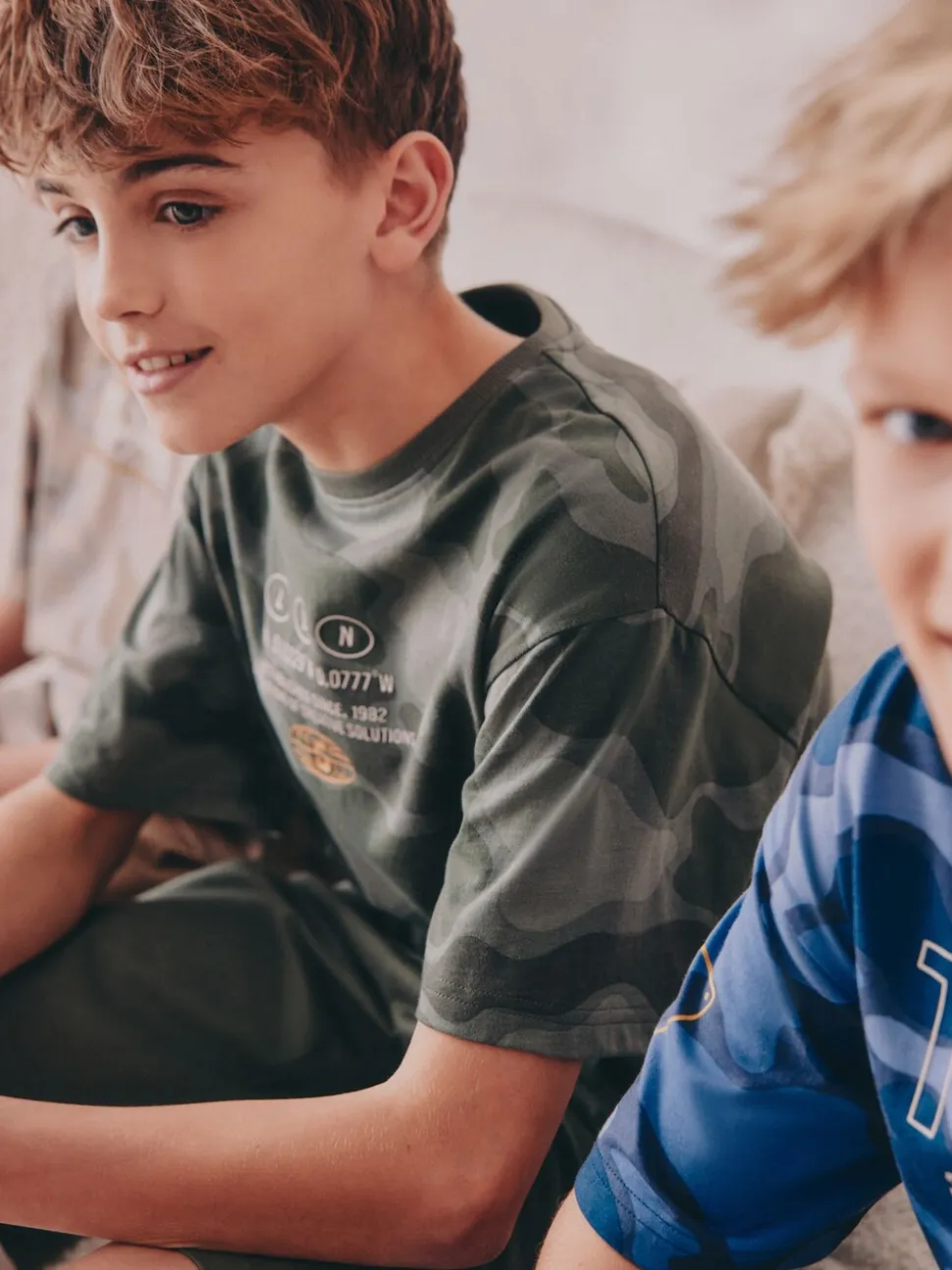 Bleu/Vert camouflage - Pyjama court 3 Pack (3-16ans)