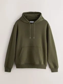 Bleu/vert kaki - Lot de 2 sweats à capuche en jersey riche en coton