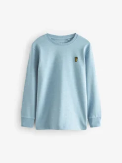 Bleu/Vert/gris/Beige Sable - Lot de 4 T-shirts à manches longues et confortables (3-16ans)