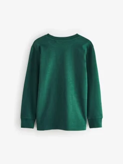 Bleu/Vert/gris/Beige Sable - Lot de 4 T-shirts à manches longues et confortables (3-16ans)