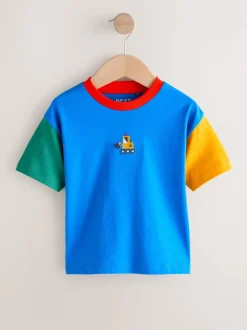 Bleu/vert/jaune Digger - T-shirt color block à manches courtes (3mois-7ans) (3mois-7ans)