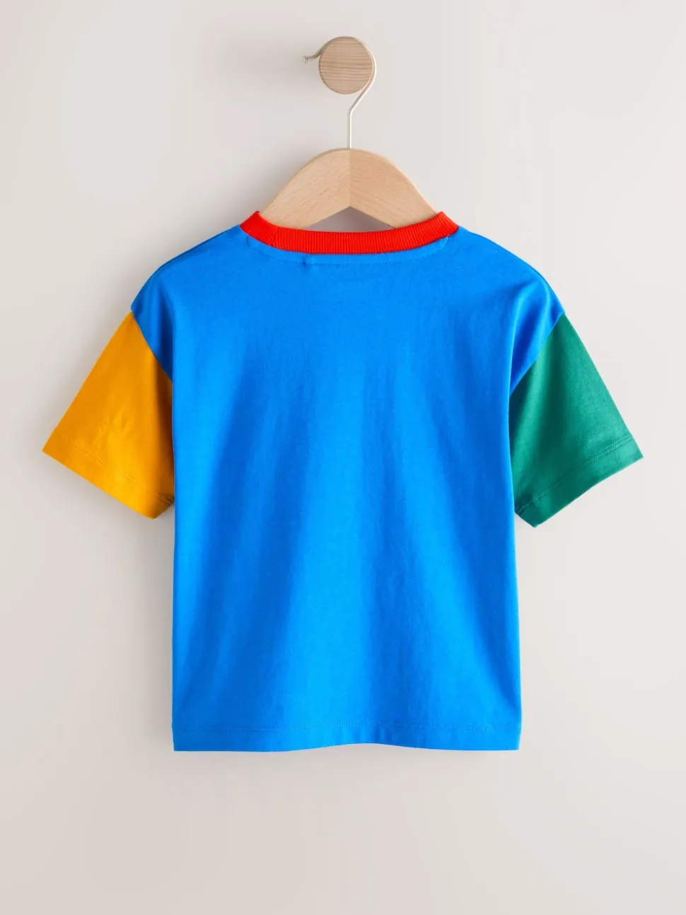 Bleu/vert/jaune Digger - T-shirt color block à manches courtes (3mois-7ans) (3mois-7ans)