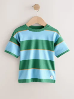 Bleu/Vert/Orange - T-shirt Rayure Manches courtes (3mois-7ans) (3mois-7ans)