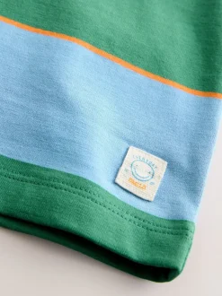 Bleu/Vert/Orange - T-shirt Rayure Manches courtes (3mois-7ans) (3mois-7ans)