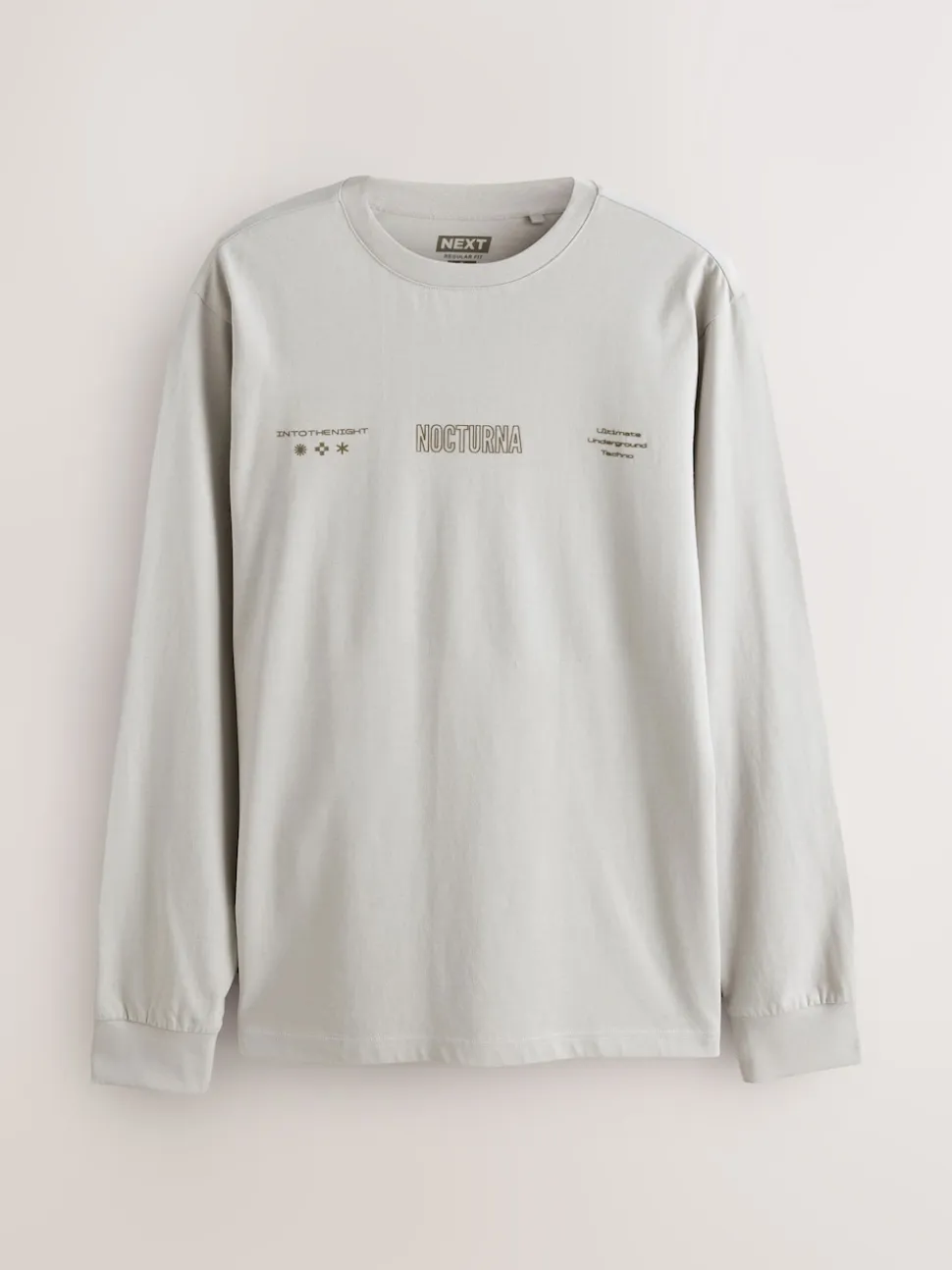 Bleu/Vert/Pierre - T-shirt graphique décontracté à manches longues en lots