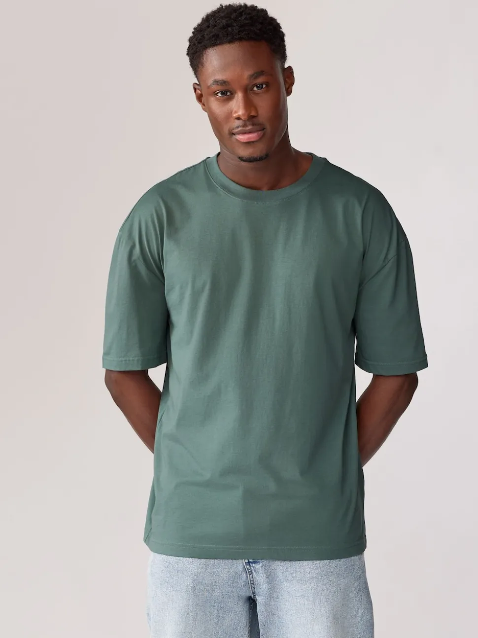 Bleu/Vert/Pourpre/Neutre - Lot de 5 t-shirts Essential en coton décontracté