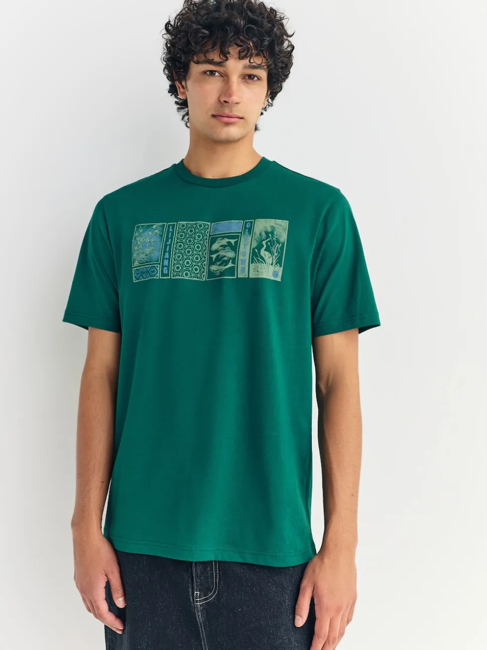 Bleu/Vert/Rose - Ajustement régulier - T-shirt Graphic Imprimé 3 Pack