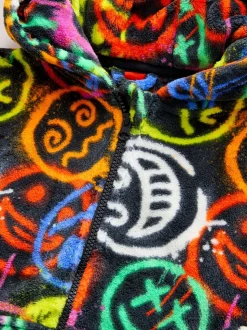 Bleu/vert/rouge/jaune Happy Face - Polaire All-In-One (5-16ans)