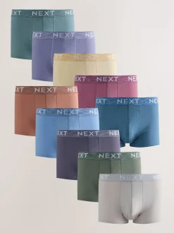 Bleu/violet/rouge - Boxers hipsters riches en coton mélangé