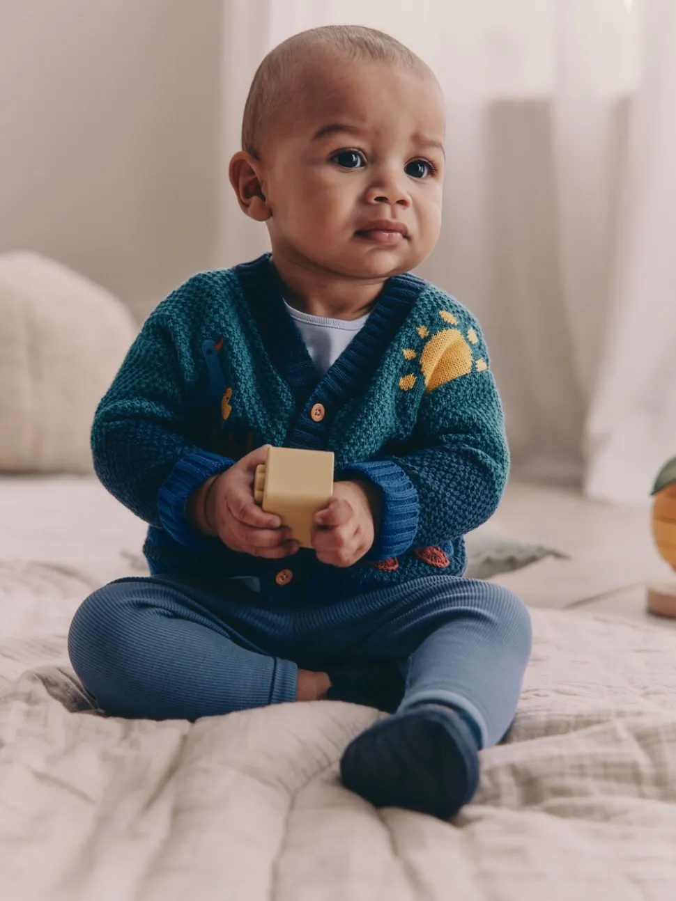 Blue Transport - Cardigan brodé bébé (0mois-2ans)