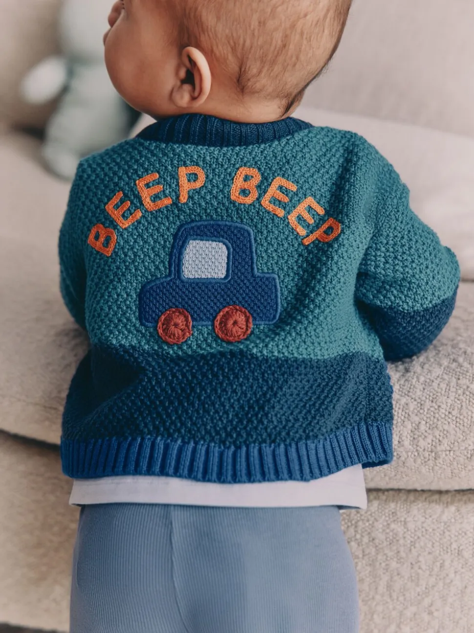 Blue Transport - Cardigan brodé bébé (0mois-2ans)