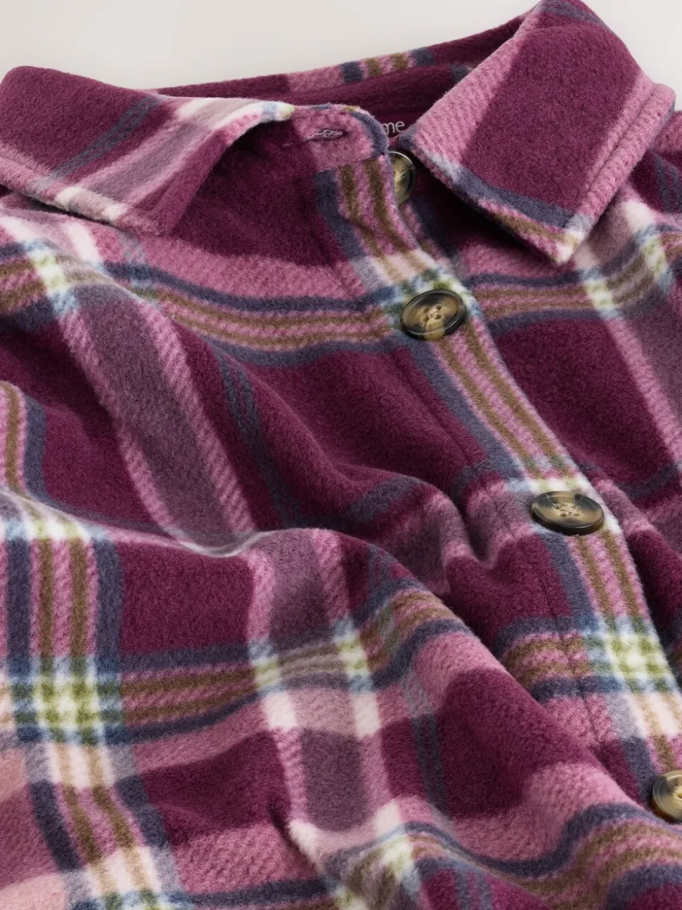 Bordeaux à carreaux rouge - Veste-chemise polaire