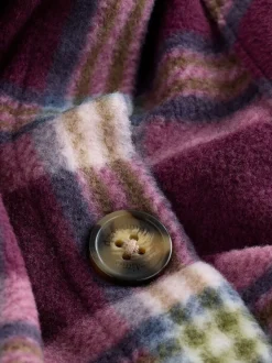 Bordeaux à carreaux rouge - Veste-chemise polaire