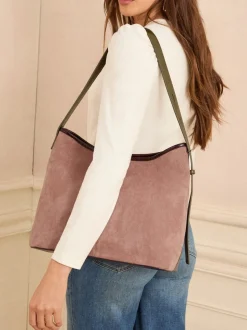 bordeaux - Love & Roses sac cabas souple tissé