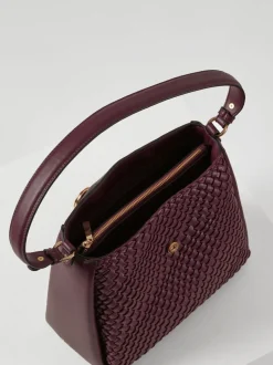 bordeaux - Sac hobo Luella Grey Taupe Flora Weave