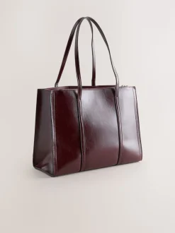 Bordeaux brillant - Fourre-tout structuré