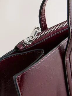 Bordeaux brillant - Fourre-tout structuré