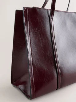 Bordeaux brillant - Fourre-tout structuré