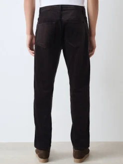 Bordeaux foncé - Pantalons Motionflex extensibles en velours côtelé