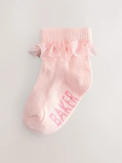 Bordeaux/écru/rose - Lot de 5 chaussettes Baker by Ted Baker fille