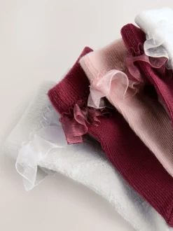 Bordeaux/écru/rose - Lot de 5 chaussettes Baker by Ted Baker fille