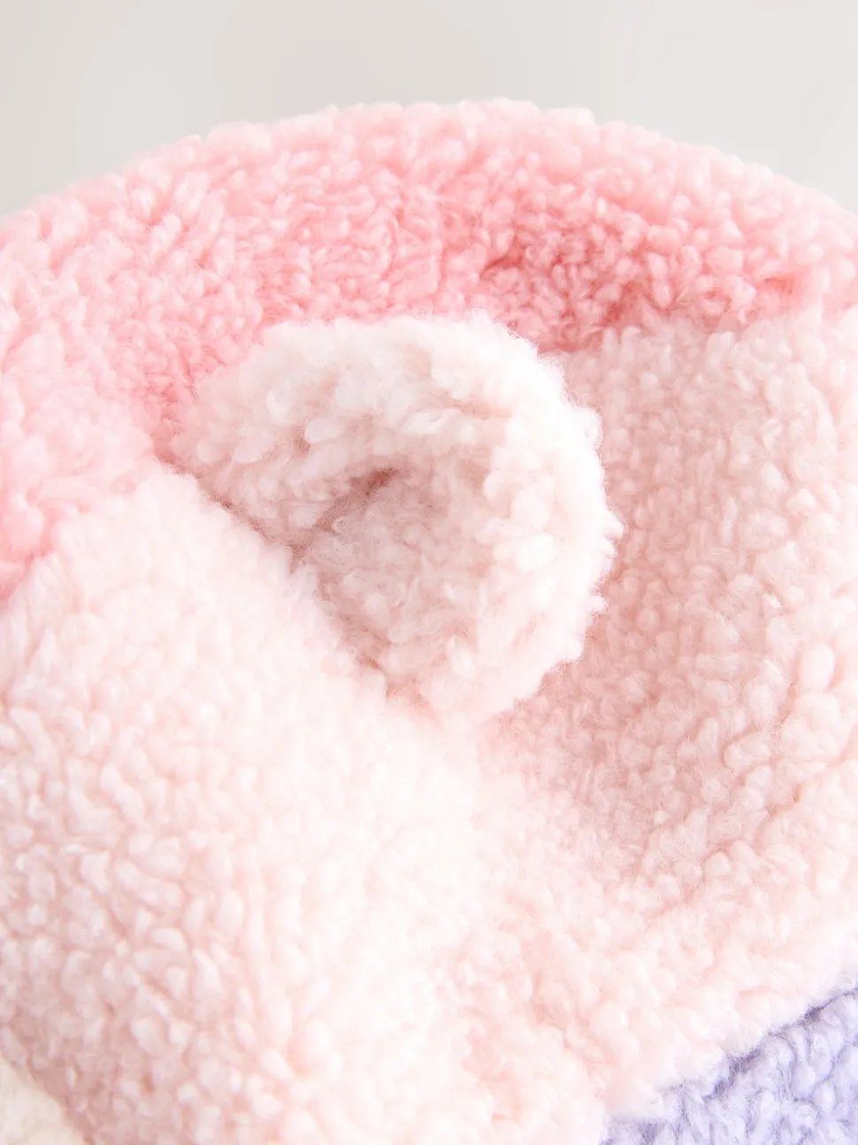 Borg multicolore patchwork - Chapeau de trappeur bébé (0mois-2ans)