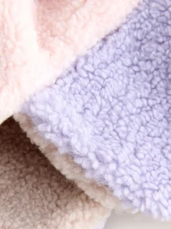 Borg multicolore patchwork - Chapeau de trappeur bébé (0mois-2ans)