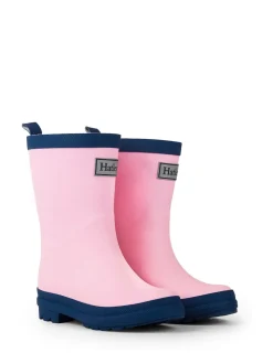 Bottes de pluie Hatley rose et bleu marine mates