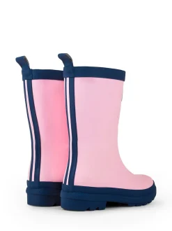 Bottes de pluie Hatley rose et bleu marine mates