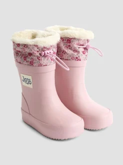 Bottes de pluie JoJo Maman Bébé à cordon de serrage doublées