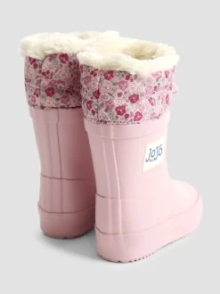 Bottes de pluie JoJo Maman Bébé à cordon de serrage doublées