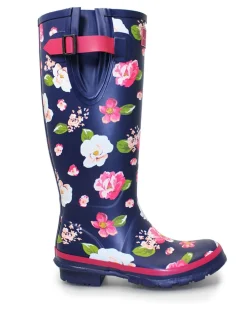 Bottes de pluie Lunar en caoutchouc à motifs fleuris