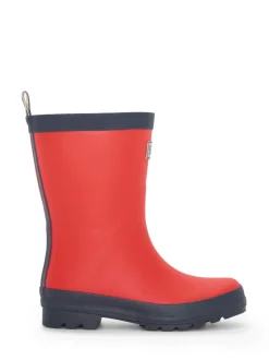 Bottes de pluie mates Hatley rouge et bleu marine
