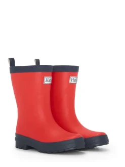 Bottes de pluie mates Hatley rouge et bleu marine
