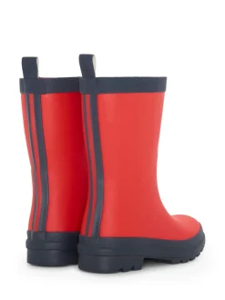 Bottes de pluie mates Hatley rouge et bleu marine