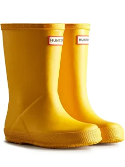 bottes en caoutchouc Hunter First Wellington jaunes pour enfant