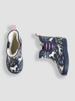 Bottes en caoutchouc Jojo Maman Bébé douillette à chevilles doublées