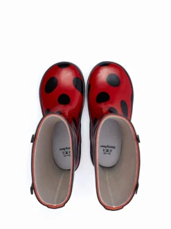 Bottes Harry Bear en caoutchouc imprimées coccinelles