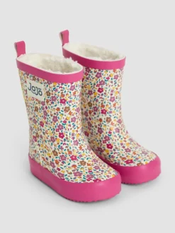 Bottes JoJo Maman Bébé doublées et confortables fleuries