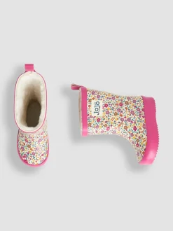 Bottes JoJo Maman Bébé doublées et confortables fleuries