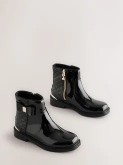 Bottes noires vernies Chelsea Baker by Ted Baker fille