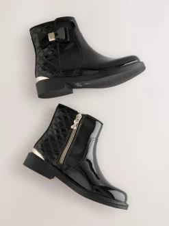 Bottes noires vernies Chelsea Baker by Ted Baker fille
