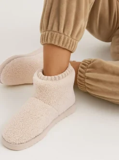 Bottes Totes Isotoner pour femme en Borg avec détails aux poignets