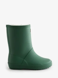 Bottes Wellington Hunter First Isolées Vertes pour enfant
