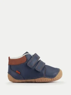 Bottes/Bottines Start-Rite Bébé Bleu Pip en cuir à double bande anti-déchirure