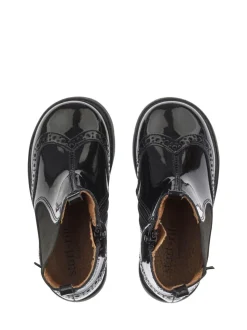 Bottines chelsea zippées en cuir verni noir Start-rite Coupe classique