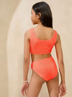 Boucle cœur orange - Lipsy Bikini texturé Col dégagé (5-16ans)