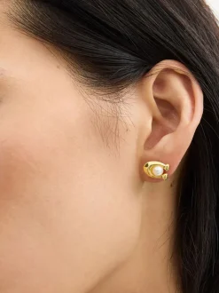 Boucles d’oreilles COACH Tone Pearl Signature