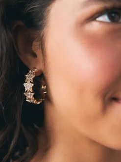 Boucles d’oreilles Rockett St George avec étoile scintillante